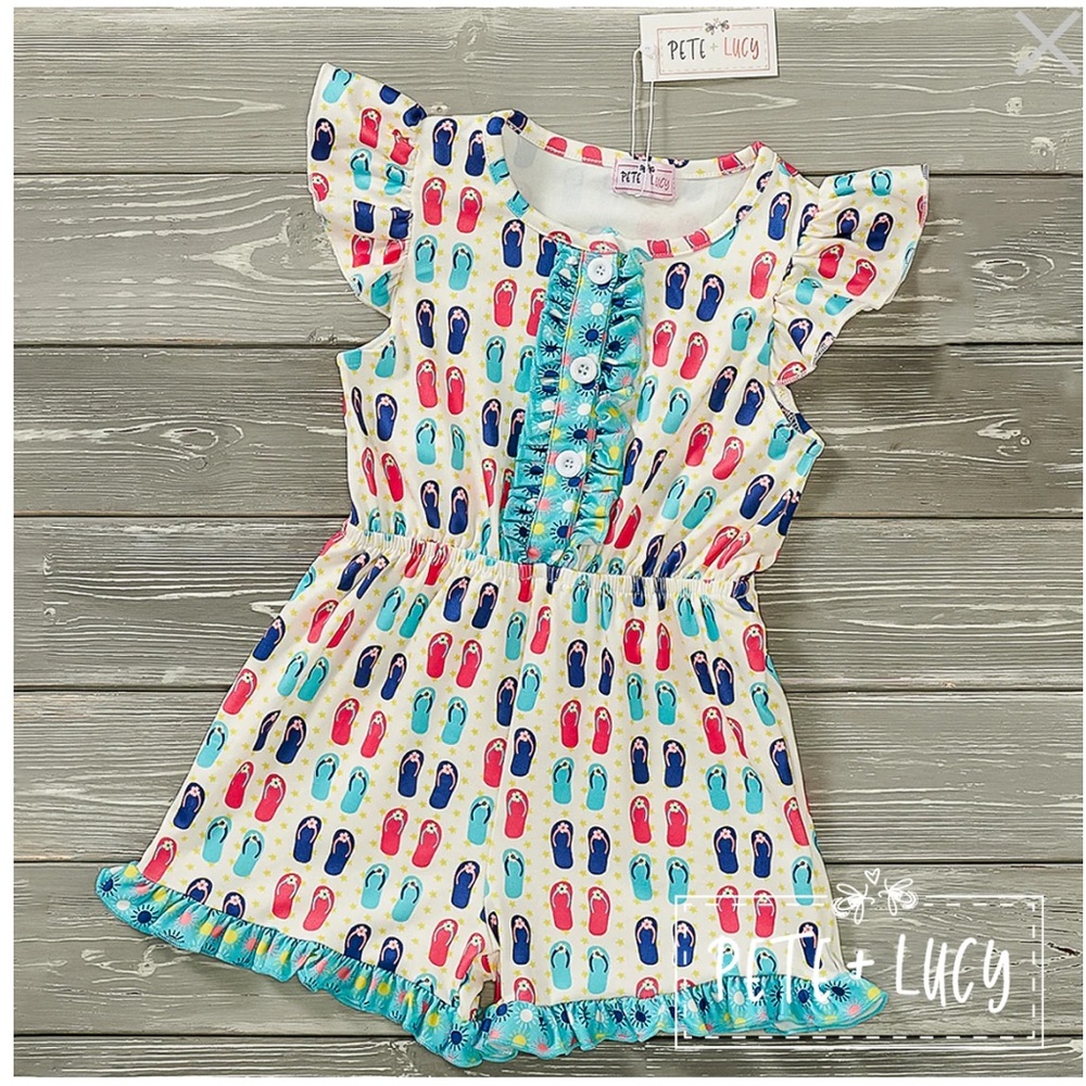 Pete+Lucy sandals jumpsuit
